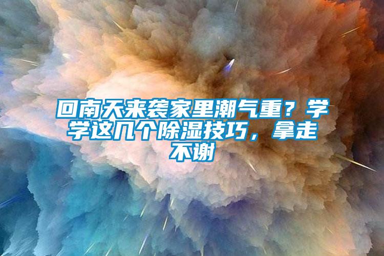 回南天來襲家里潮氣重？學(xué)學(xué)這幾個除濕技巧，拿走不謝