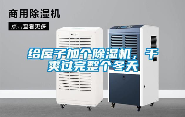 給屋子加個除濕機，干爽過完整個冬天