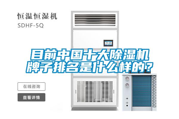 目前中國十大除濕機(jī)牌子排名是什么樣的？