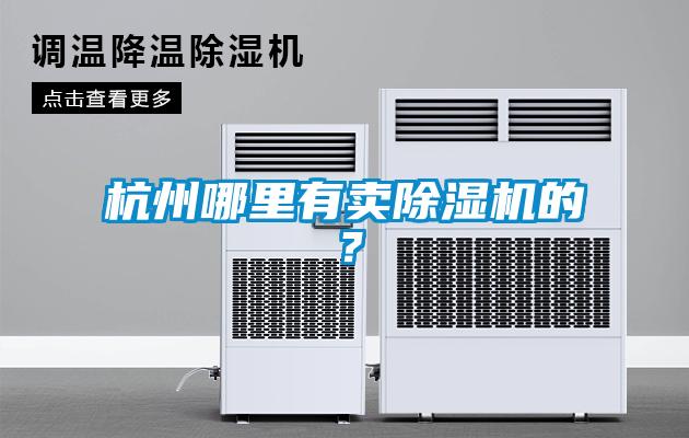 杭州哪里有賣除濕機的？